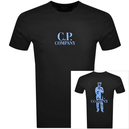 CP Company Graphic Logo T Shirt Green | Mainline Menswear United States